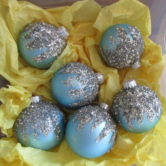 💕 SALE - Six (6) Gorgeous Christmas Ornaments / Bulbs / Decor - Picture 6 of 6